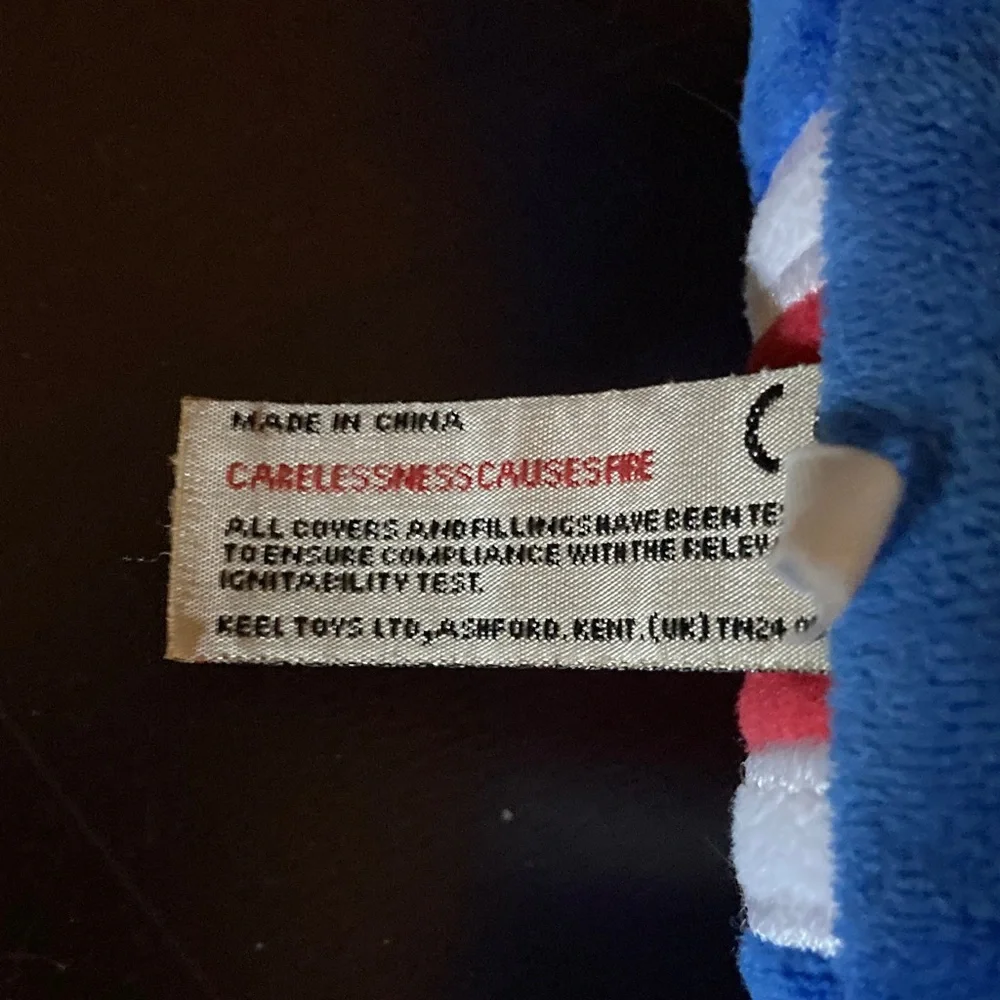 Bulldog Union Jack Dog Pillow - Blue, Red, and Tan